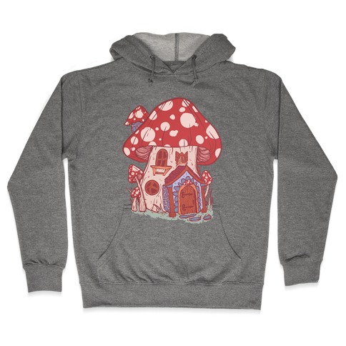 Fairy Mushroom House Pattern Hooded Sweatshirt