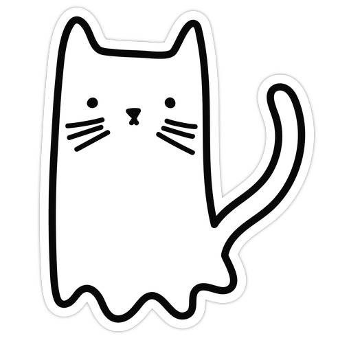 Ghost Cat Sticker —