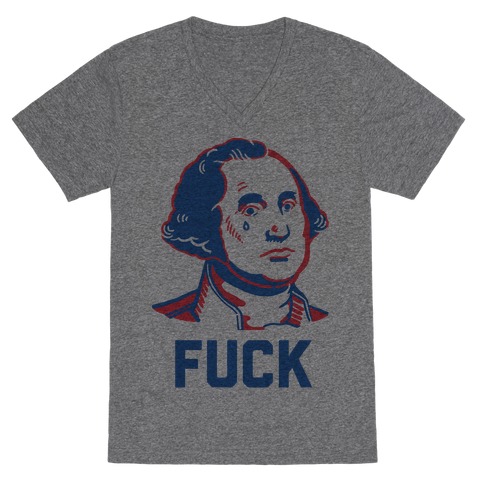 George Washington: F*** V-Neck Tee Shirt