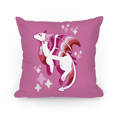 Lesbian Pride Dragon Pillow