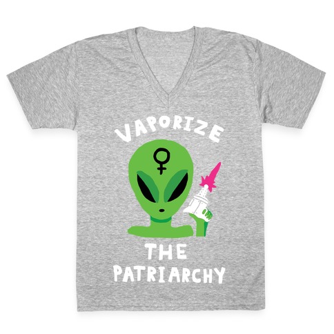 Vaporize The Patriarchy V-Neck Tee Shirt