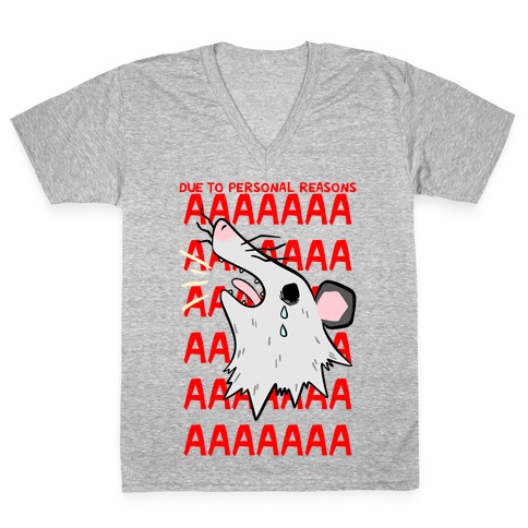 Due To Personal Reasons AAAA V-Neck Tee Shirt