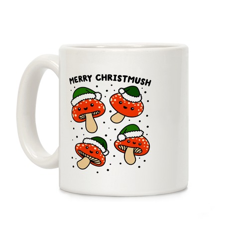 Merry Christmush Mushrooms Coffee Mug