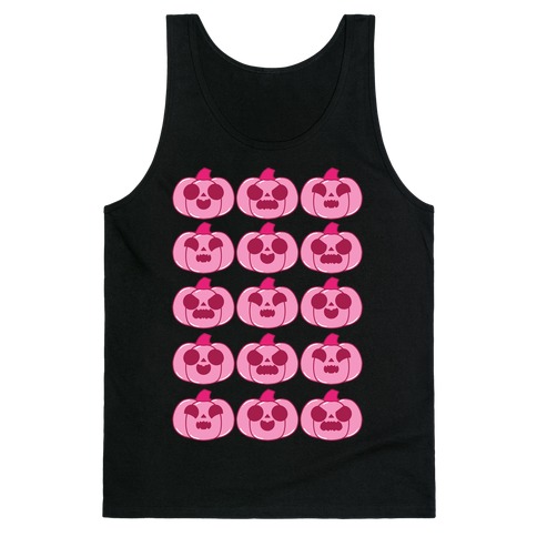 Kawaii Pumpkins Pattern Pink Tank Top