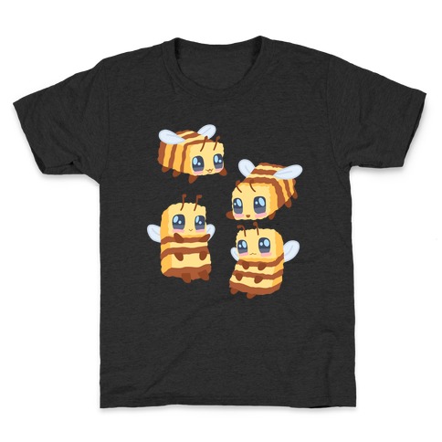 Cute Cubic Bee Pattern Kids T-Shirt