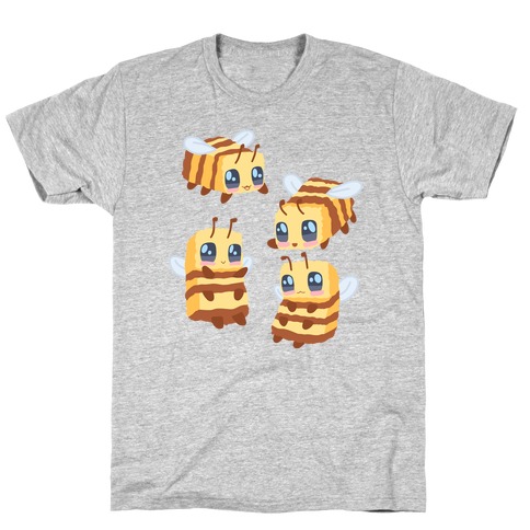 Cute Cubic Bee Pattern T-Shirt