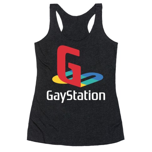 Gay Station Racerback Tank Top
