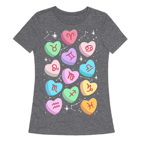 Horoscope Candy Hearts Womens T-Shirt