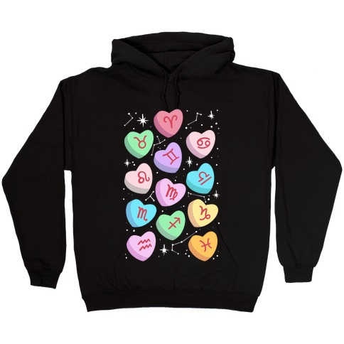 Horoscope Candy Hearts Hooded Sweatshirt