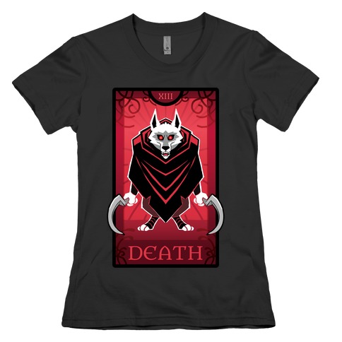 Death Wolf Tarot Womens T-Shirt