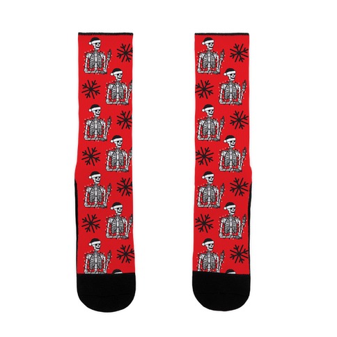 Christmas Skeleton Pattern Sock