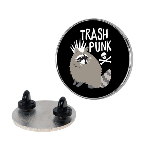 Trash Punk Raccoon Pin
