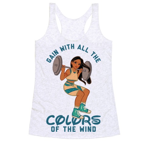 Gain with all the Colors of the Wind Pocahontas Parody Racerback Tank Top
