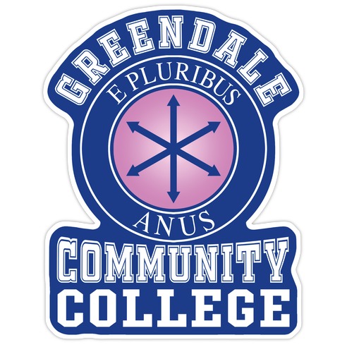 Greendale Community College  Die Cut Sticker