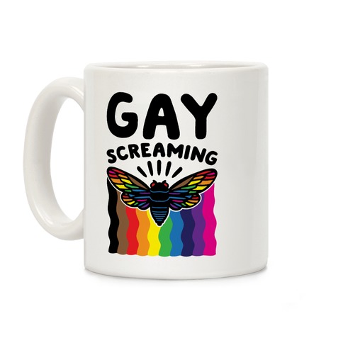 Gay Screaming Cicada Parody Coffee Mug