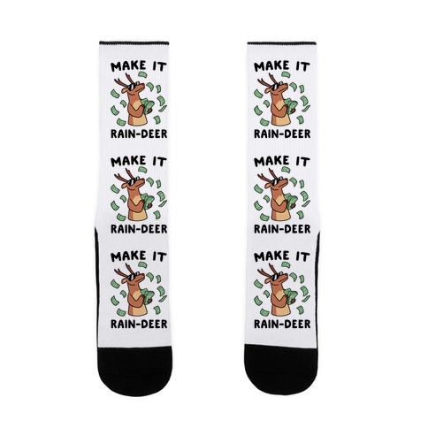 Make It Rain-deer Sock