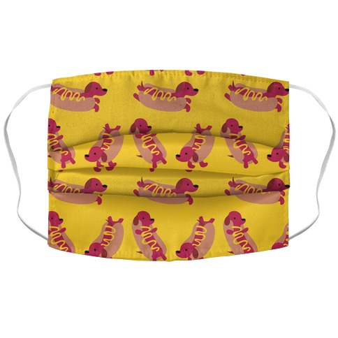 Hot Doggie Pattern Accordion Face Mask