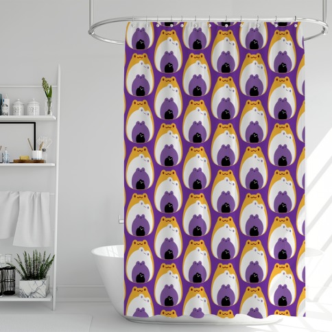 Frogs In Frogs In Frogs Nonbinary Pride Shower Curtain