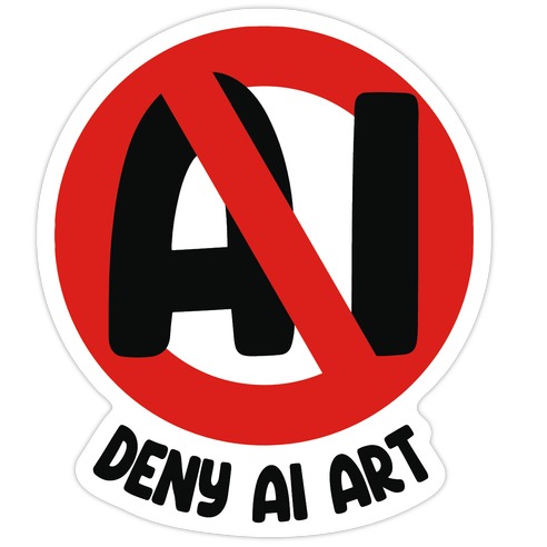 Deny AI Art Die Cut Sticker