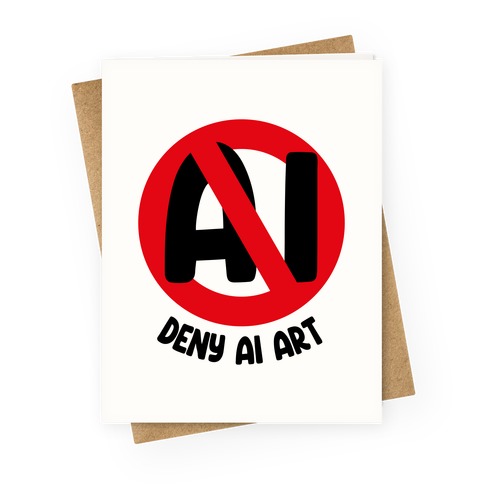 Deny AI Art Greeting Card