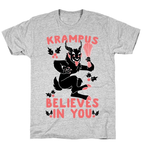 Believe in Krampus Christmas Short-Sleeve Unisex T-Shirt 