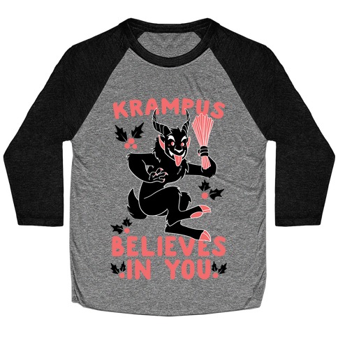 Krampus Believes in You Baseball Tee