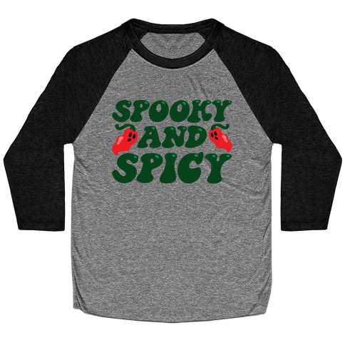 Spooky and Spicy Ghost Peppers Baseball Tee