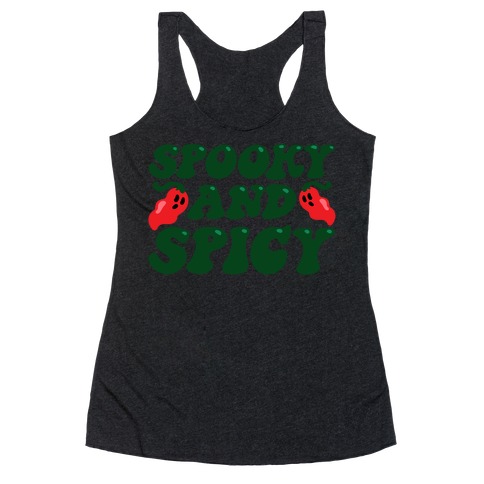 Spooky and Spicy Ghost Peppers Racerback Tank Top