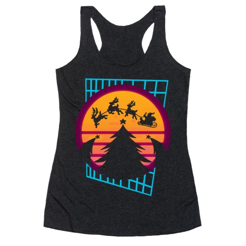 Synthwave Christmas Racerback Tank Top