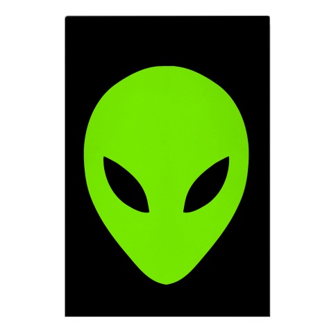 Alien Head Garden Flag