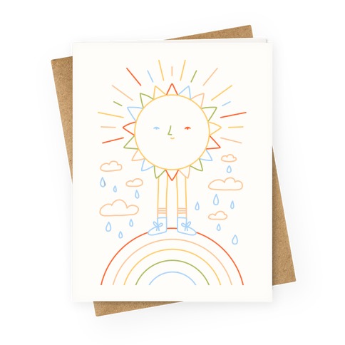 Solar Power Rainbow Greeting Card