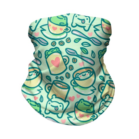 Coffee And Tea Frogs Neck Gaiter