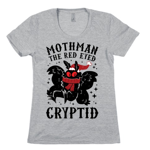 Mothman The Red Eyed Cryptid Womens T-Shirt