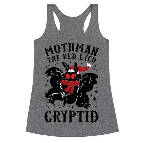 Mothman The Red Eyed Cryptid Racerback Tank Top