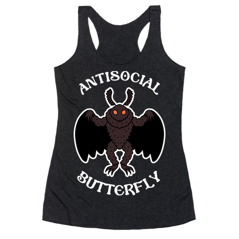  Antisocial Butterfly Mothman Racerback Tank Top