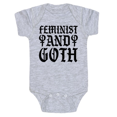 Feminist And Goth Baby One-Piece