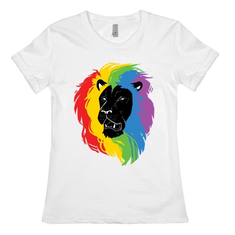 Rainbow Lion Womens T-Shirt