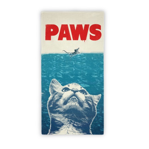 PAWS (Jaws Parody Beach Towel) Beach Towel