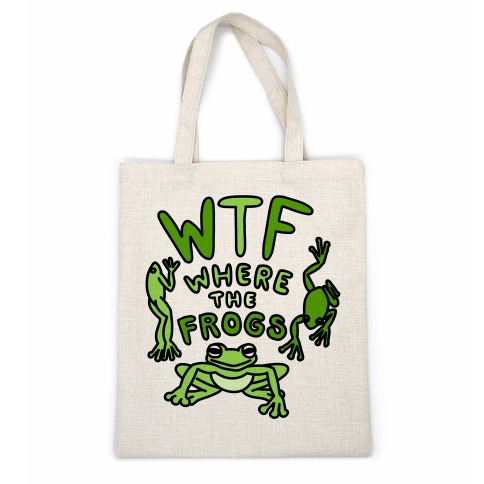 WTF Where The Frogs Casual Tote