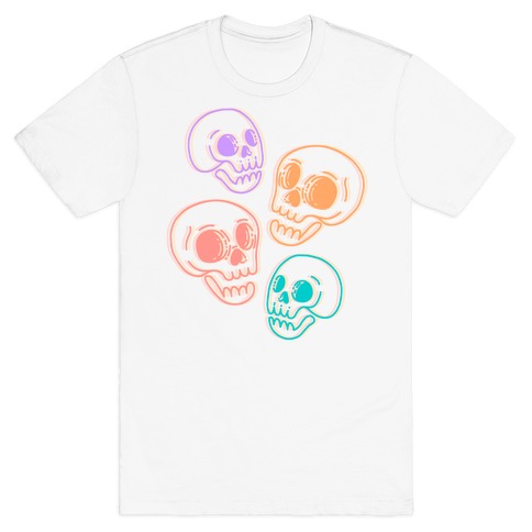Pastel Skulls Glitch T-Shirt
