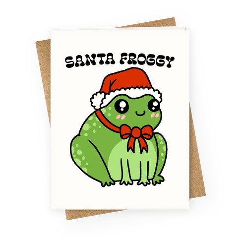 Santa Froggy Greeting Card
