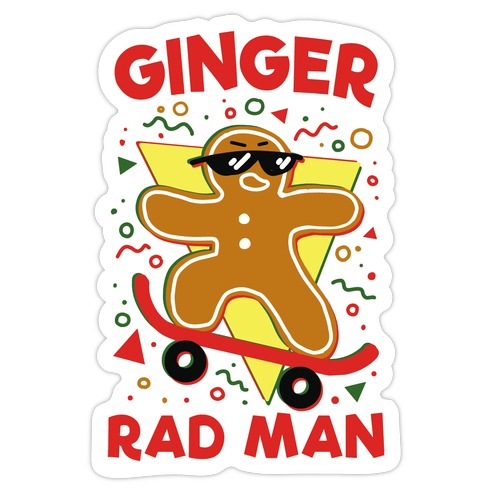 Ginger Rad Man Die Cut Sticker