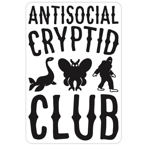 Antisocial Cryptid Club Die Cut Sticker