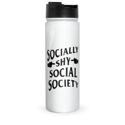 Socially Shy Social Society (white) Travel Mug