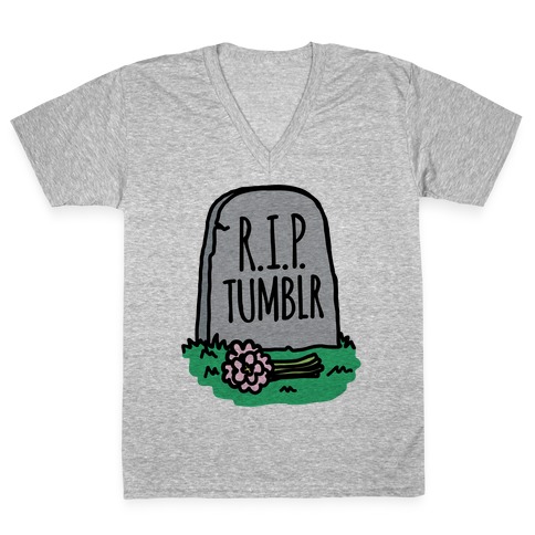 R.I.P. Tumblr V-Neck Tee Shirt