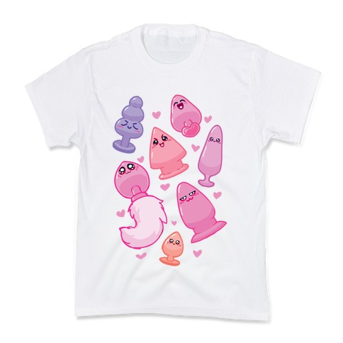 Kawaii Buttplug Pattern Kids T-Shirt
