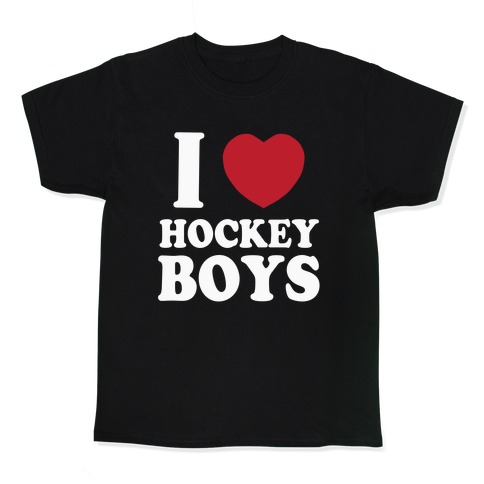 I Love Hockey Boys Kids T-Shirt