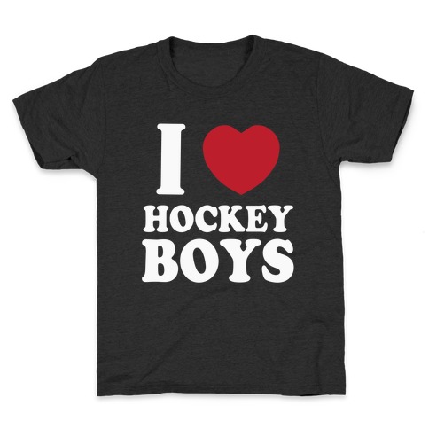 I Love Hockey Boys Kids T-Shirt