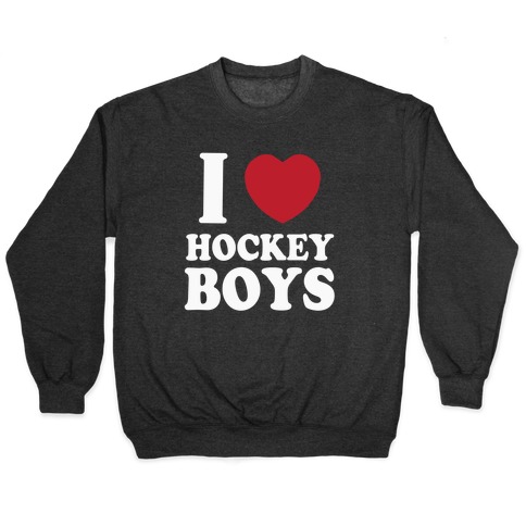 I Love Hockey Boys Pullover