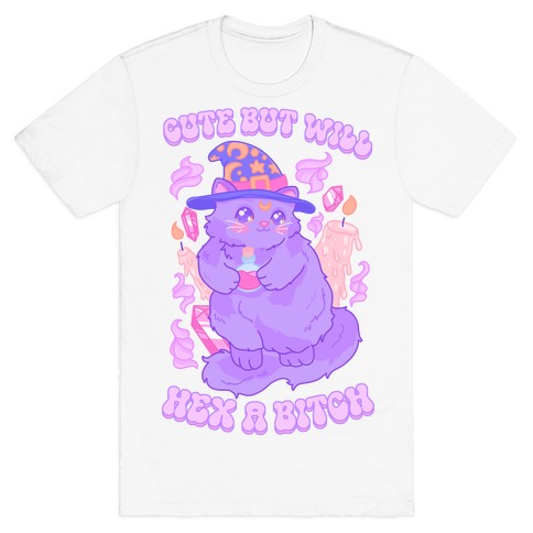 Cute But Will Hex a Bitch Cat T-Shirt